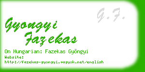 gyongyi fazekas business card