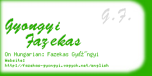 gyongyi fazekas business card